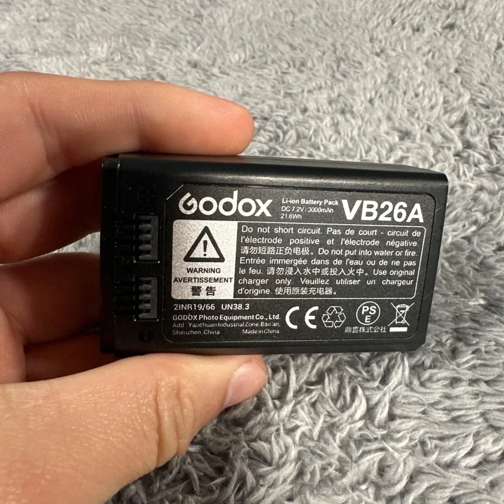 Godox VB26A 3000mAh Li-ion Battery For V1 V860III Flash Tested Working